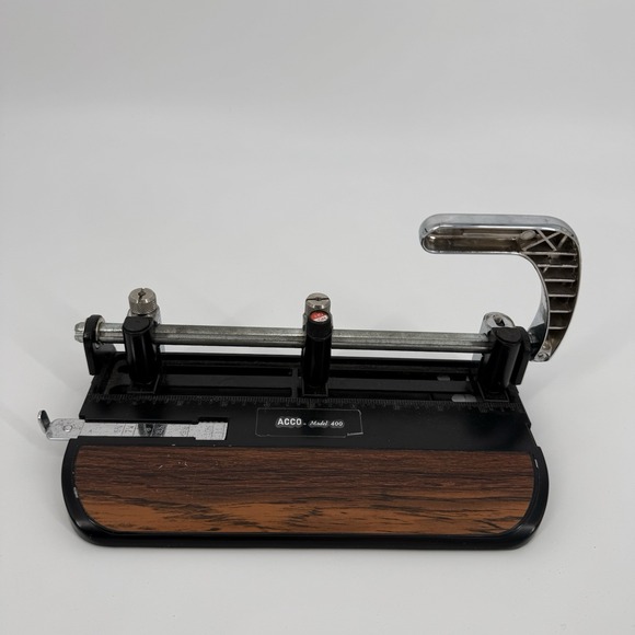 Accoutrements Other - VTG ACCO Model 400 Heavy Duty Adjustable 3-Hole Paper Punch w/50 Sheet Capacity
